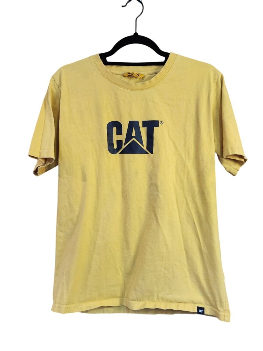 Caterpillar Original Fit Logo Yellow T-Shirt Youth Large